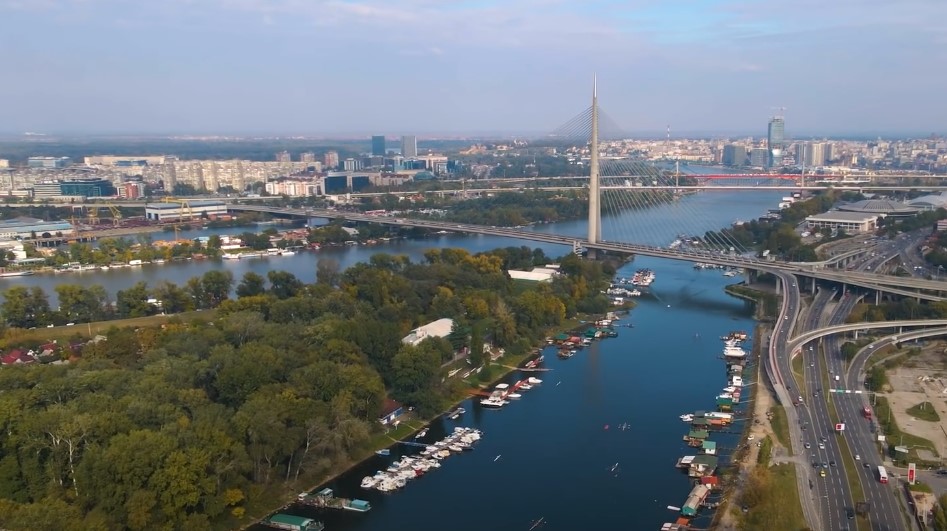 Pogled iz vazduha na opštinu Čukarica